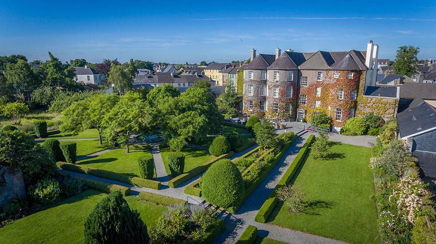 arial shot garden